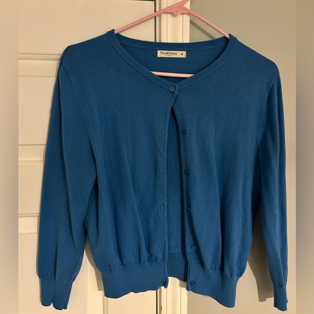 Light Blue WoolOvers Button Down Cardigan - RESERVED